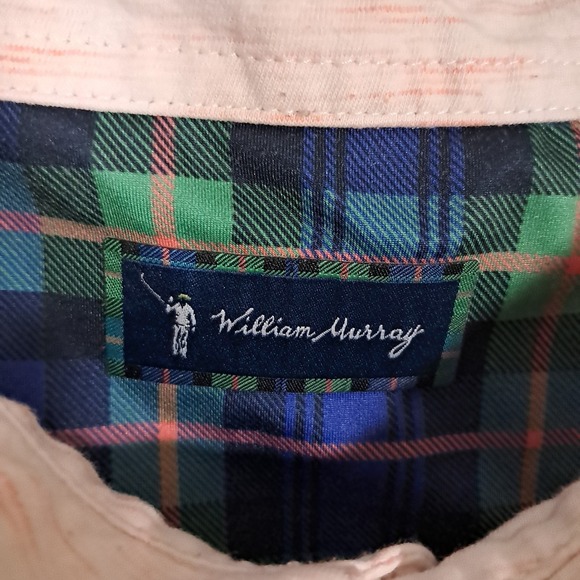 William Murray Golf Polo Shirt Mens Large PInk Heather Stretch Murray Chill - Picture 9 of 13